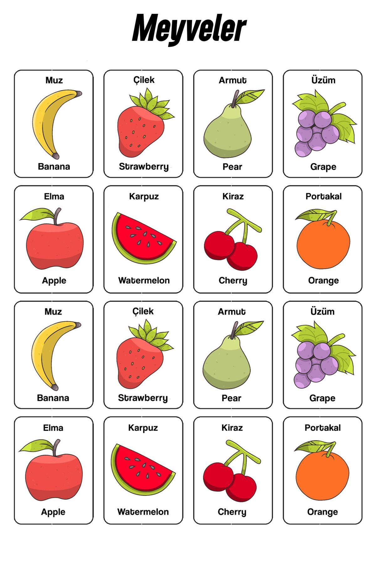 kutuTR 52 Parça Hafıza ve Zeka Kartları Eşleştirme Oyunu Hafıza ve Zeka Kartları Dikkat Oyunu 3'lü Set fotoğrafı 5 (önizleme)