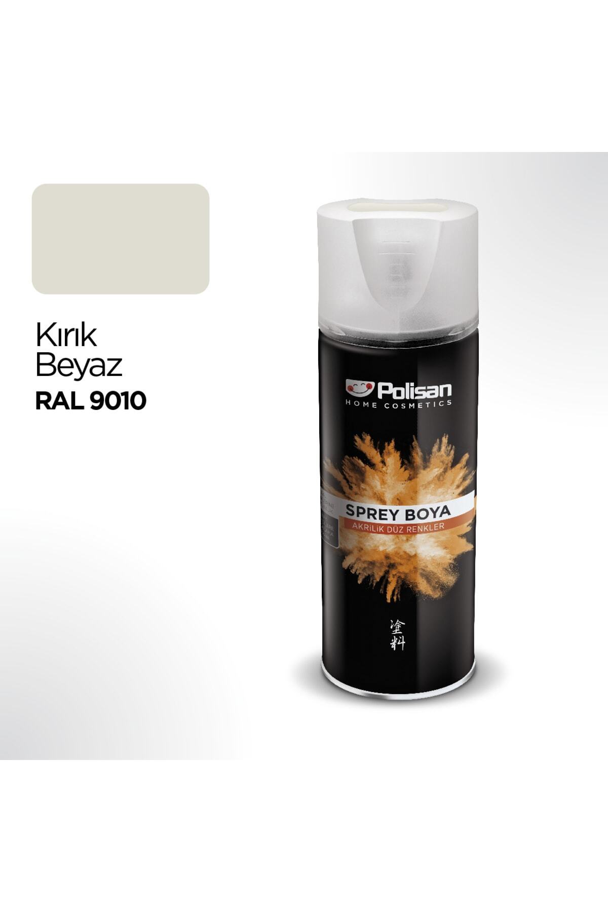 Polisan Akrilik Kırık Beyaz Sprey Boya 400 ml - RAL 9010