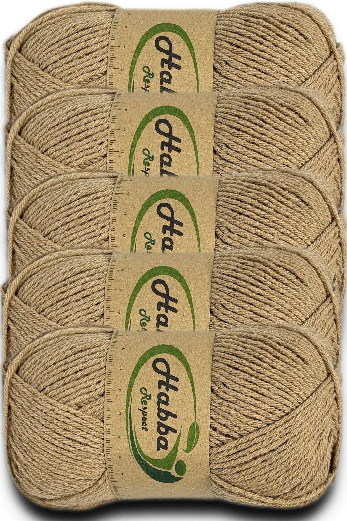 Habba Acrylic 5-Piece Pkt-1806-Milk Coffee-Export Surplus Economic Ruffle Yarn