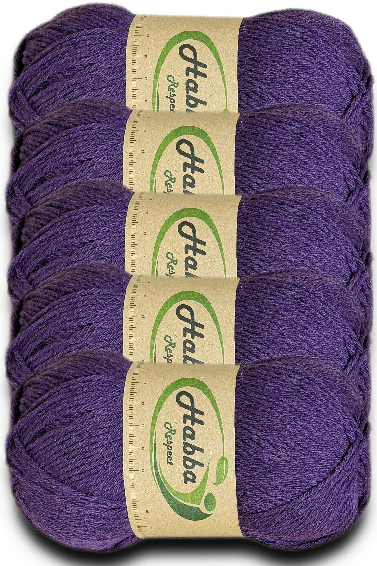 Habba Acrylic 5-Piece Pkt-1702-Purple-Export Surplus Economic Ruffle Yarn