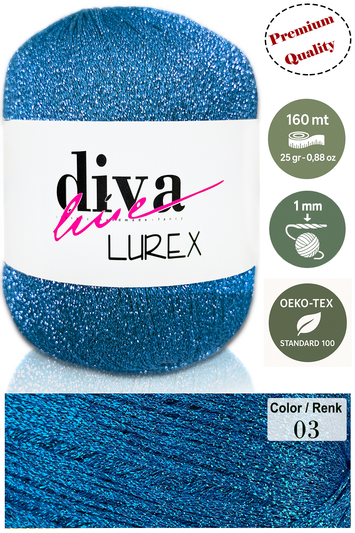 Diva Lurex 03 Turquoise
