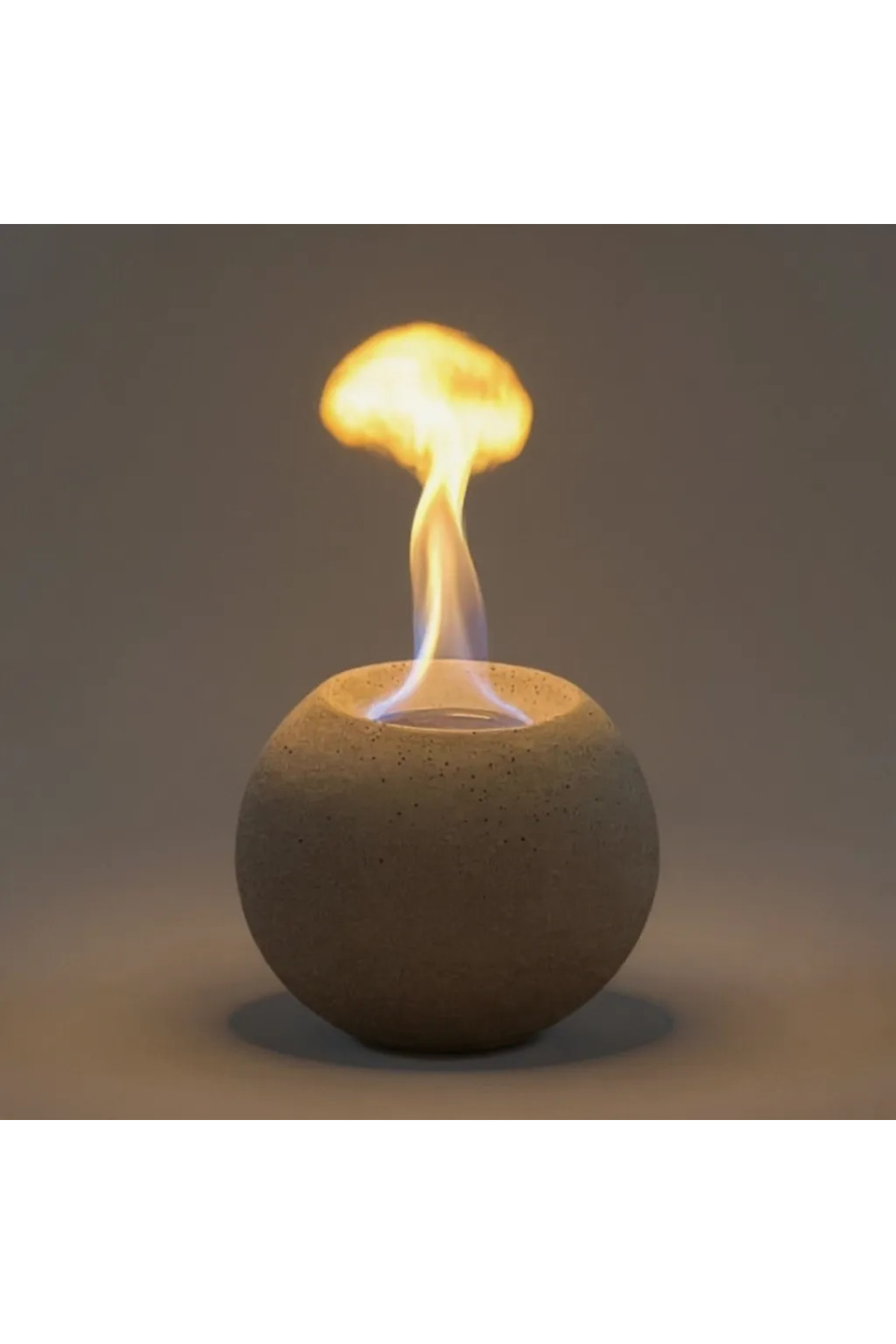 bi ondan bi bundan Masa Üstü Küre Beton Ateş Çukuru Bacasız Şömine H:10cm