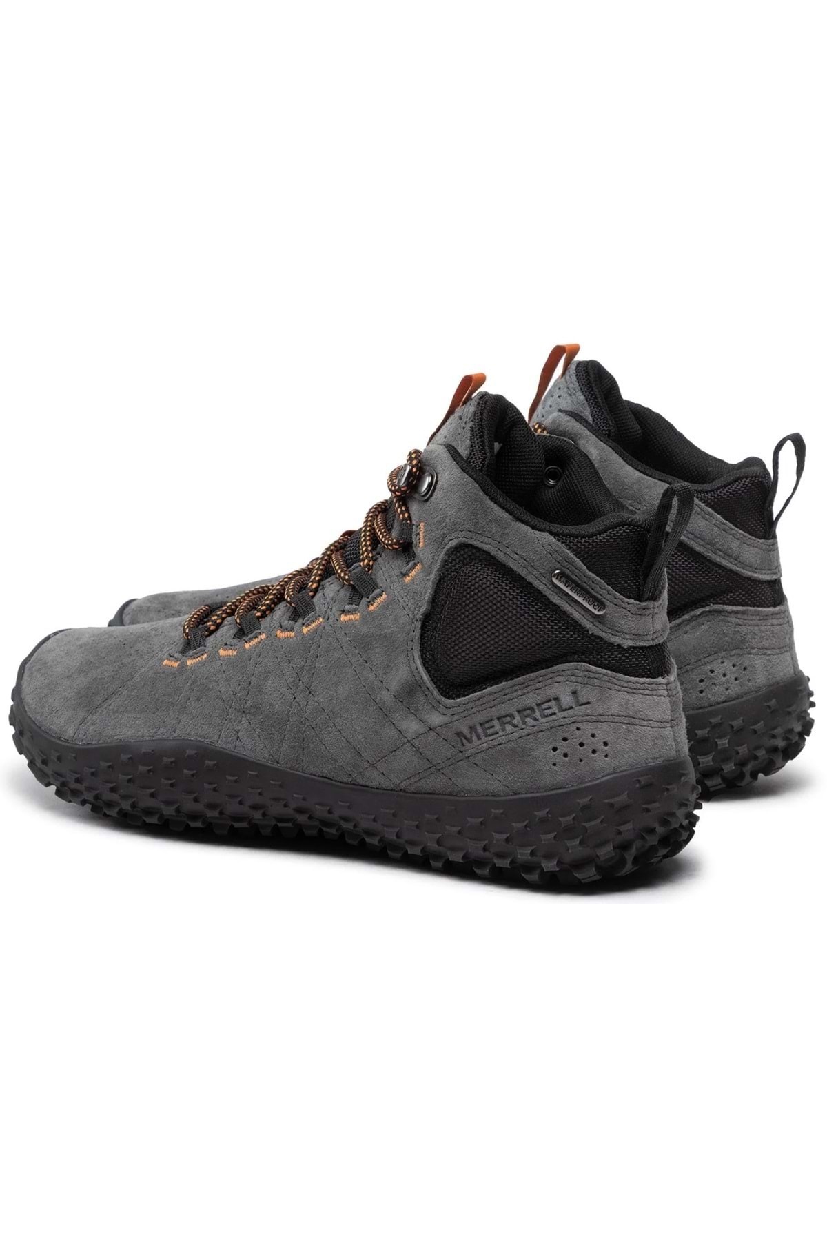 Merrell Wrapt Mıd Wp Waterproof Hakiki Deri Erkek Bot GRİ görsel 4