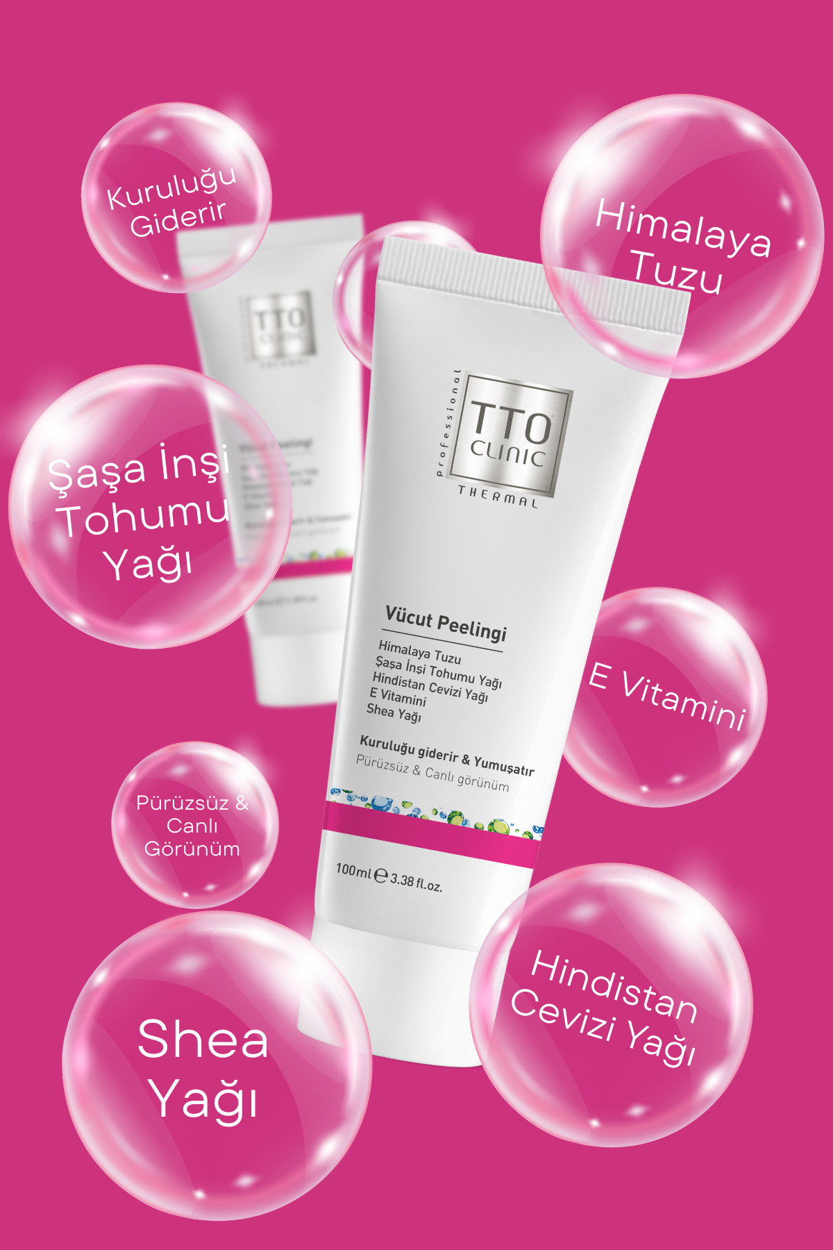 Clinic Vücut Peelingi - Nemlendirici Arındırıcı Bakım 100 ml — 8684576000286 — تصویر 3 از 6
