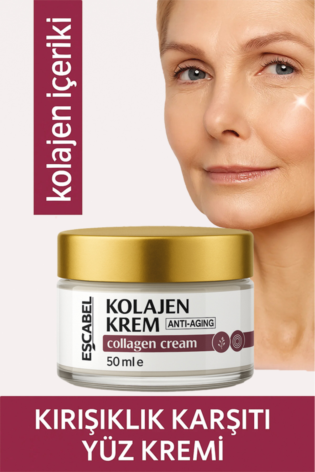 Escabel Kırışıklık Önleyici Kolajen Yüz Kremi 50ml