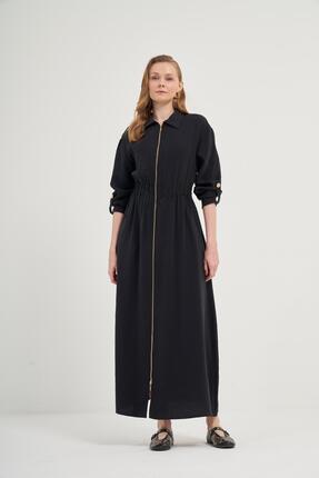 FTZ WOMEN Kadın Modal Elbise Siyah 31033