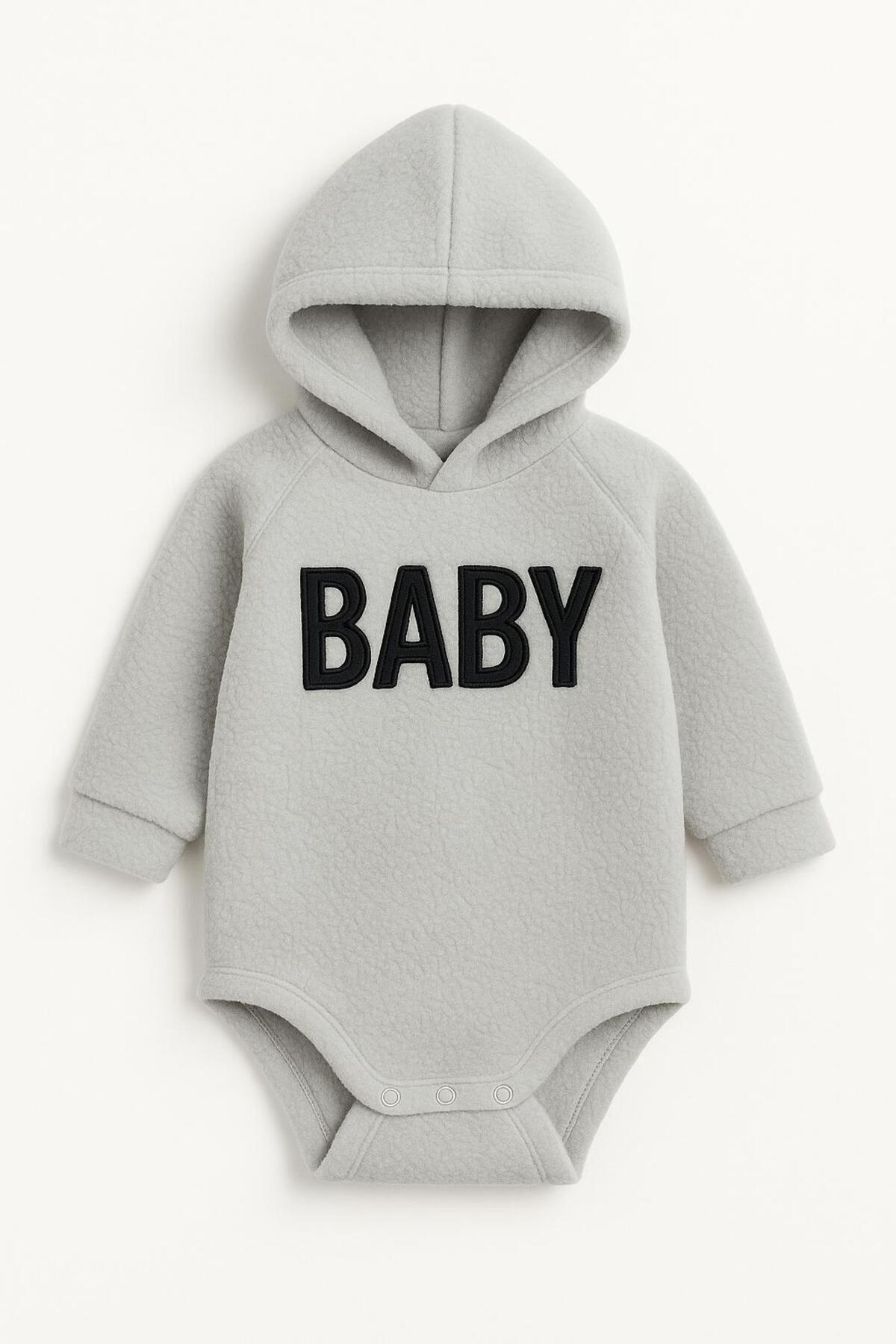 nevrankids Welsoft Bebek Kapüşonlu Polar Body - Gri fotoğrafı 4 (önizleme)