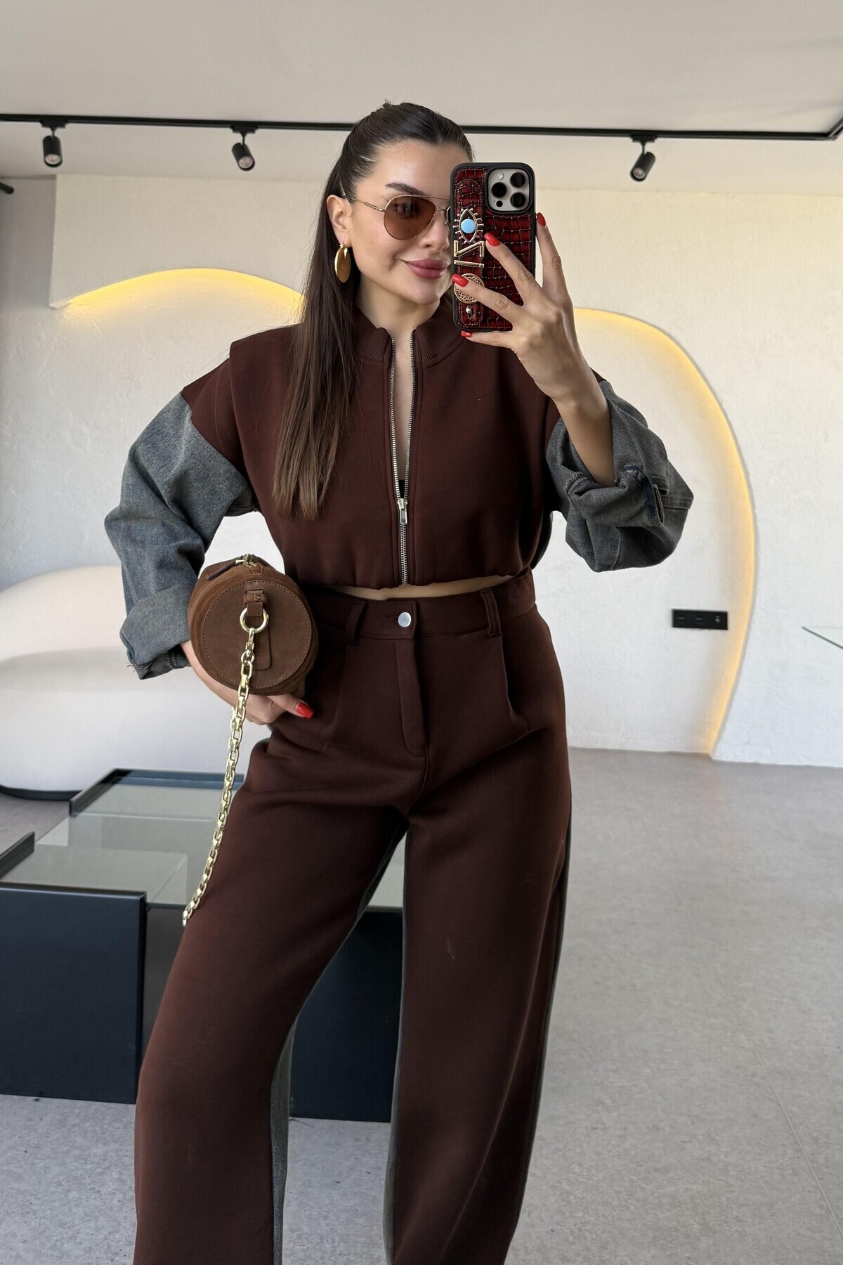 Genel Markalar Pilise Penyeli Denim Garnili Takım