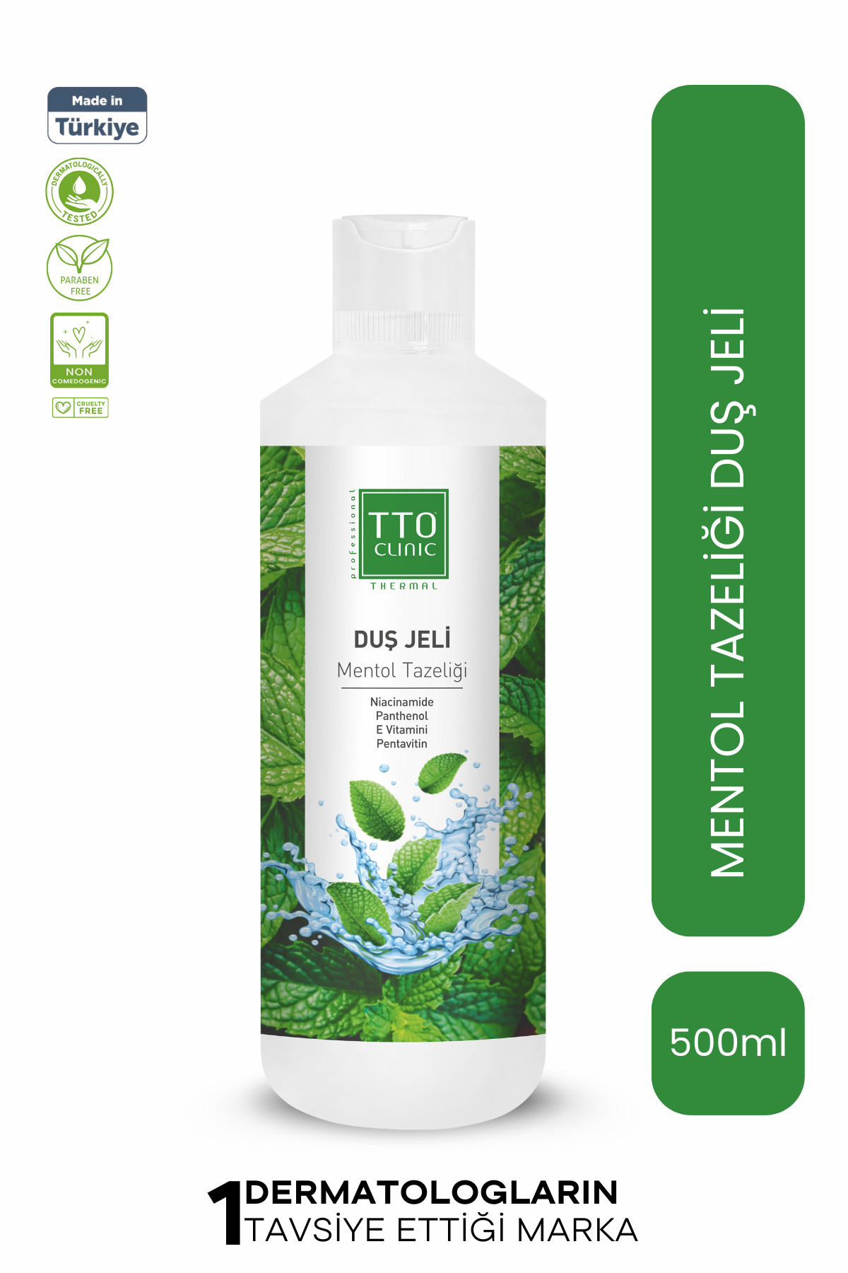 TTO Clınıc Duş Jeli - Mentol Tazeliği 500 ml Nemlendirir Onarır
