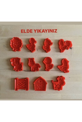dersan3d 11'Lİ KURABİYE KALIBI - KESİCİSİ ÇİFTLİK VE HAYVAN KONSEPTLİ