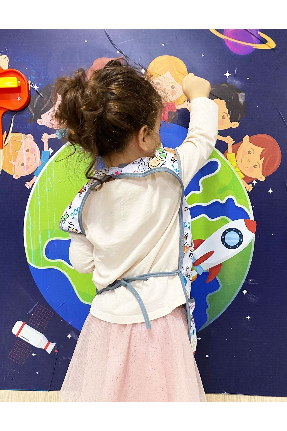 yorni 3-6 Yaş, Family Kısa Kollu, Sıvı Geçirmez Önlük, Makinede Yıkanabilir, Boya, Oyun Ve Yemek Zamanı fotoğrafı 5 (önizleme)