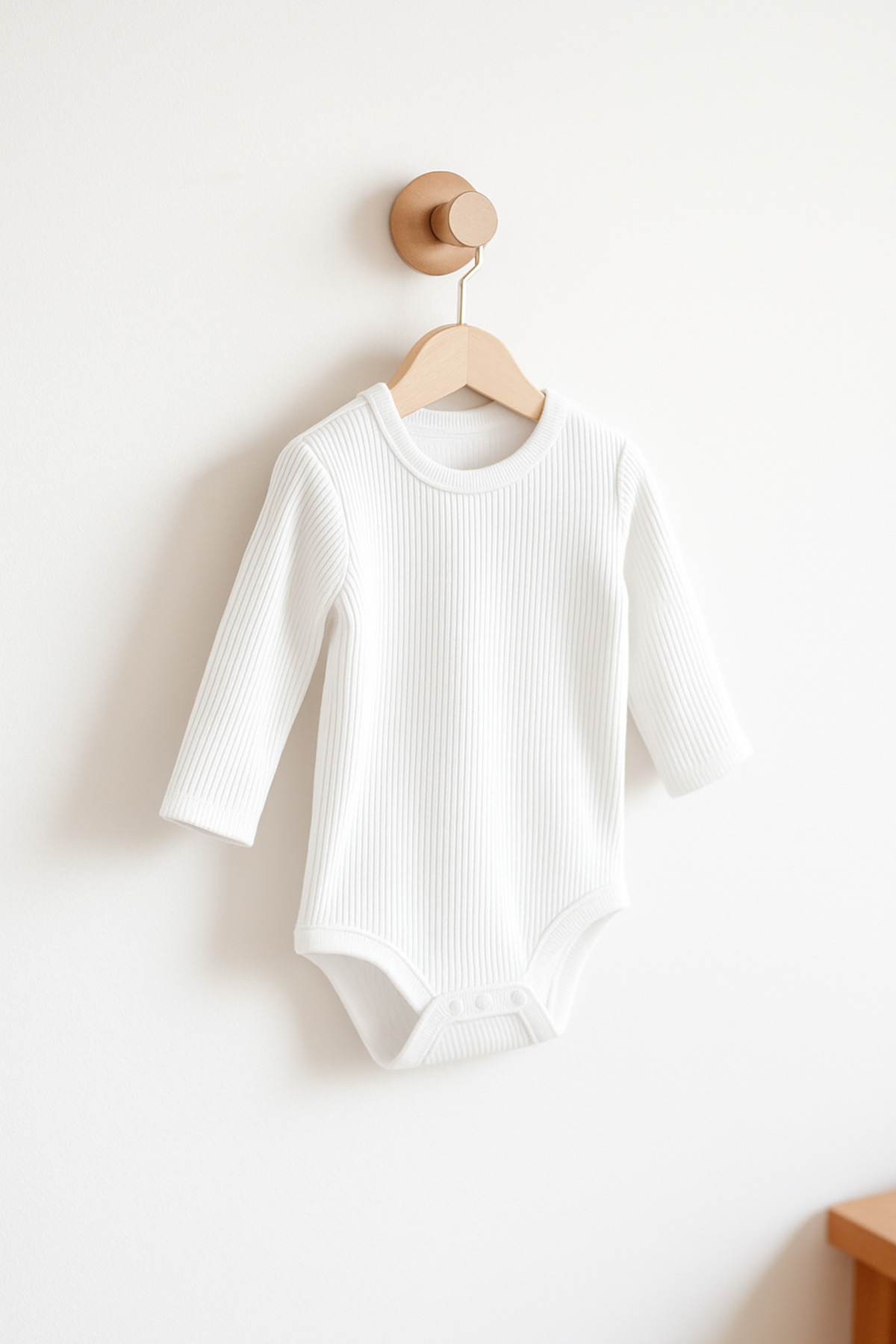 Lindakids Fitilli Kumaş %100 Pamuk Uzun Kollu Çıtçıtlı 3'lü Beyaz Bebek Body/Zıbın fotoğrafı 4 (önizleme)
