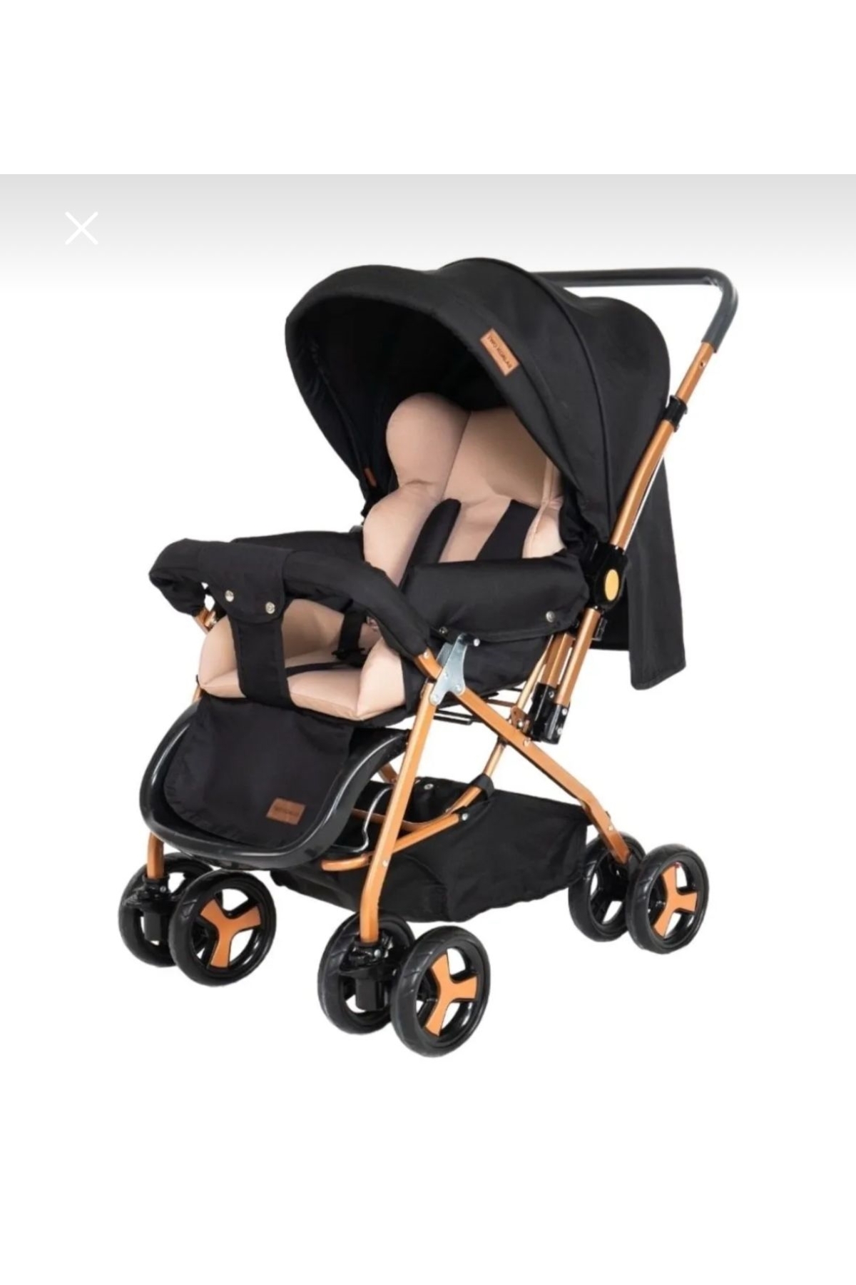 TURHAN BEBE Çift Yönlü Bebek Arabası Geniş Sepetli Çift Tekerlekli fotoğrafı 3 (önizleme)