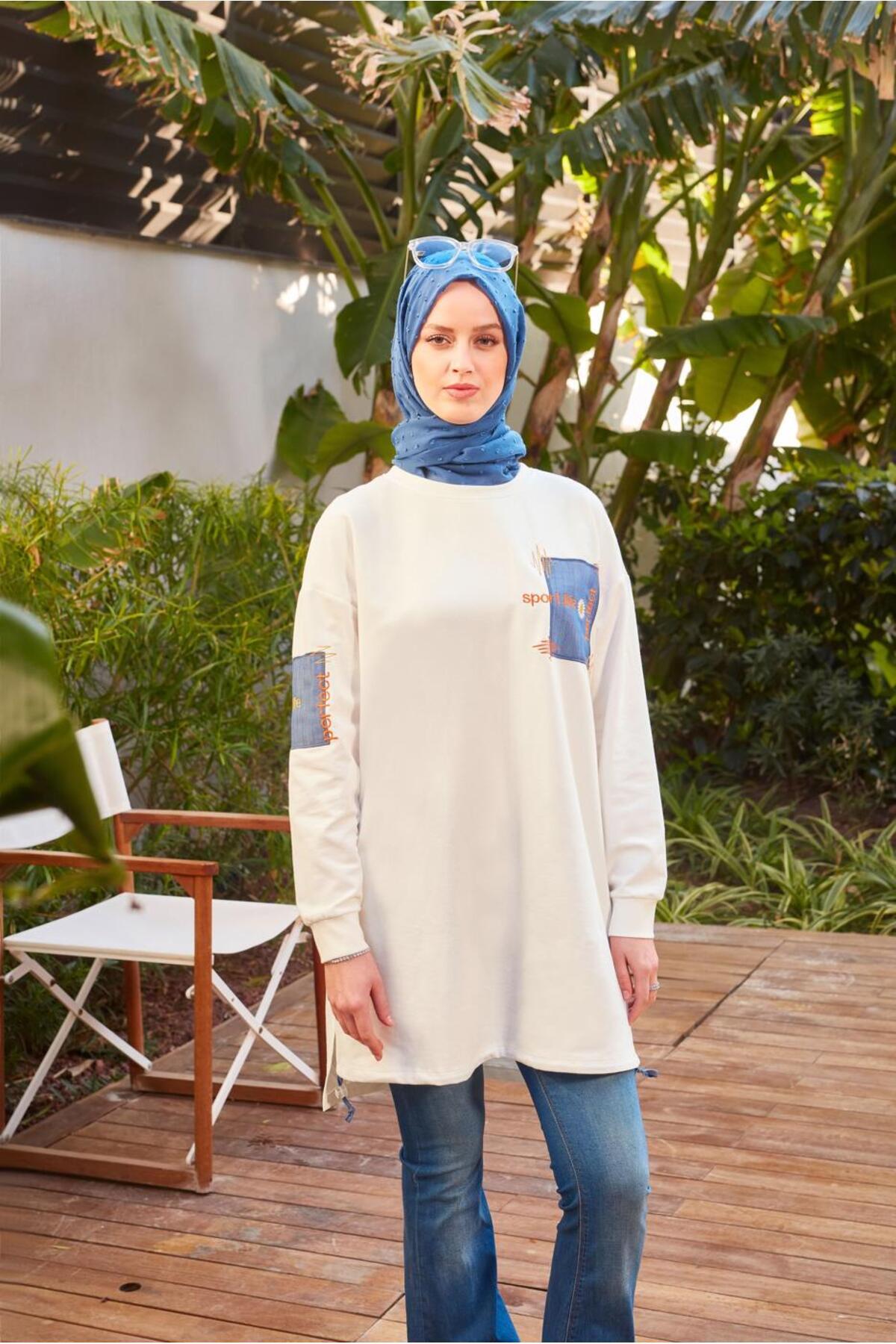 آلوینا تی‌شرت طرح‌دار، تونیک ورزشی طرح‌دار ۴۳۵۵۷