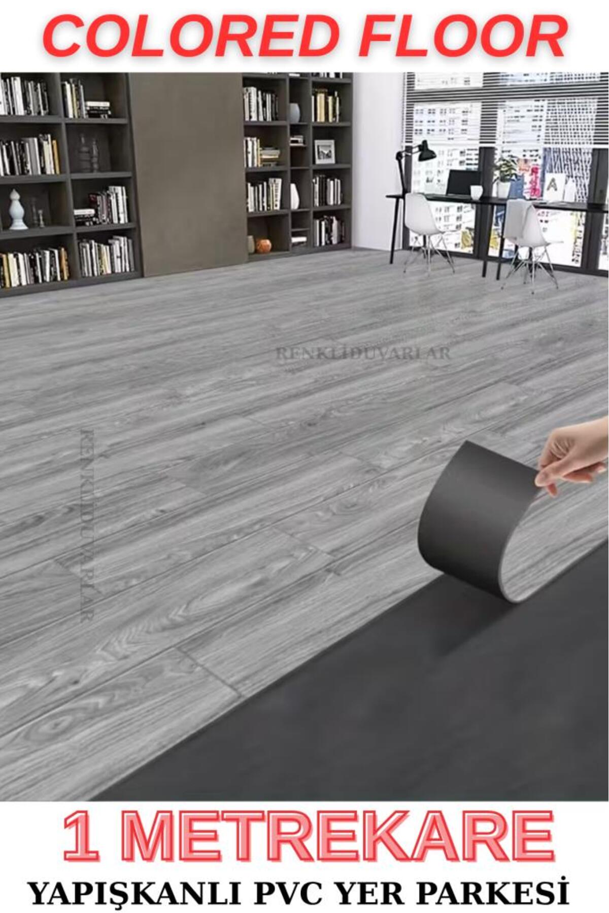 Adhesive Dark Grey Wood Flexible Floor Flooring Wall Flooring NWYP09