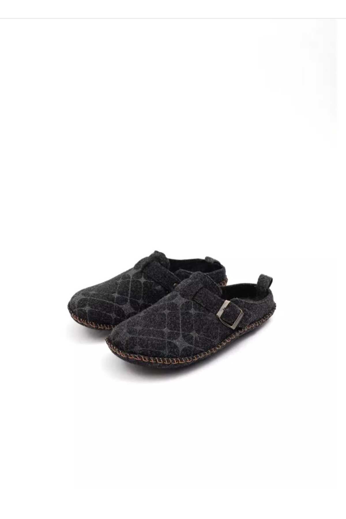 SWORD  Erkek Kışlık Terlik | Keçe Sessiz Kaymaz Ev Terliği | Misafir Terliği - Görsel 3