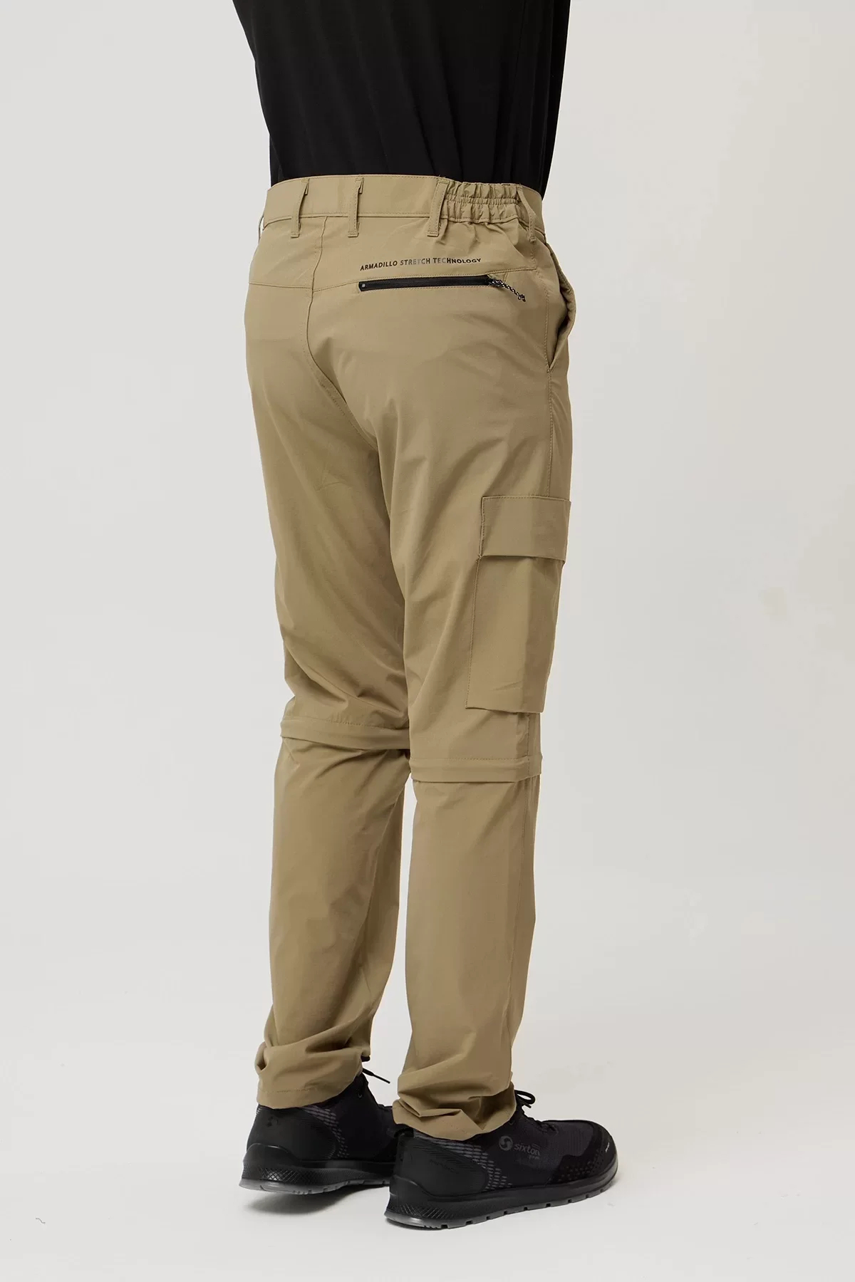 Erkek Düz Kaki Rüzgar Geçirmez Trekking Pantolonu Erciyes Outdoor Pantolon Dönüştürülebilir