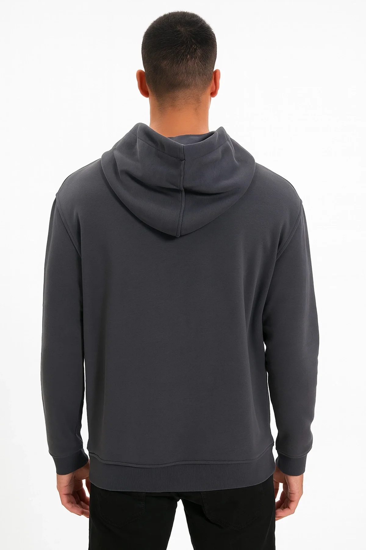 Erkek Kordonsuz Hoodie Kapüşonlu Sweatshirt Rahat Spor Tarz Giyime Uygun Sweat