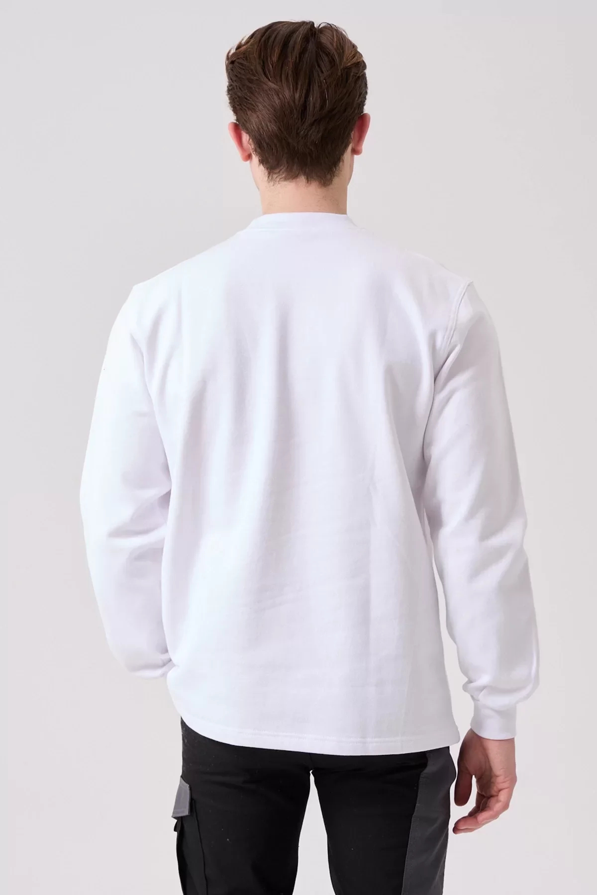 Pamuklu Sweatshirt Kışlık Erkek Süveter Galanthus Basic Rahat Kesim Günlük İş Kullanımı İçin