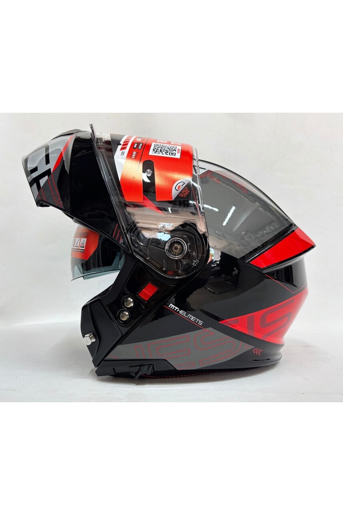 MT Genesis Sv Atempo B15 Parlak Renk Çene Açılır Kask Iç Güneş Vizörlü