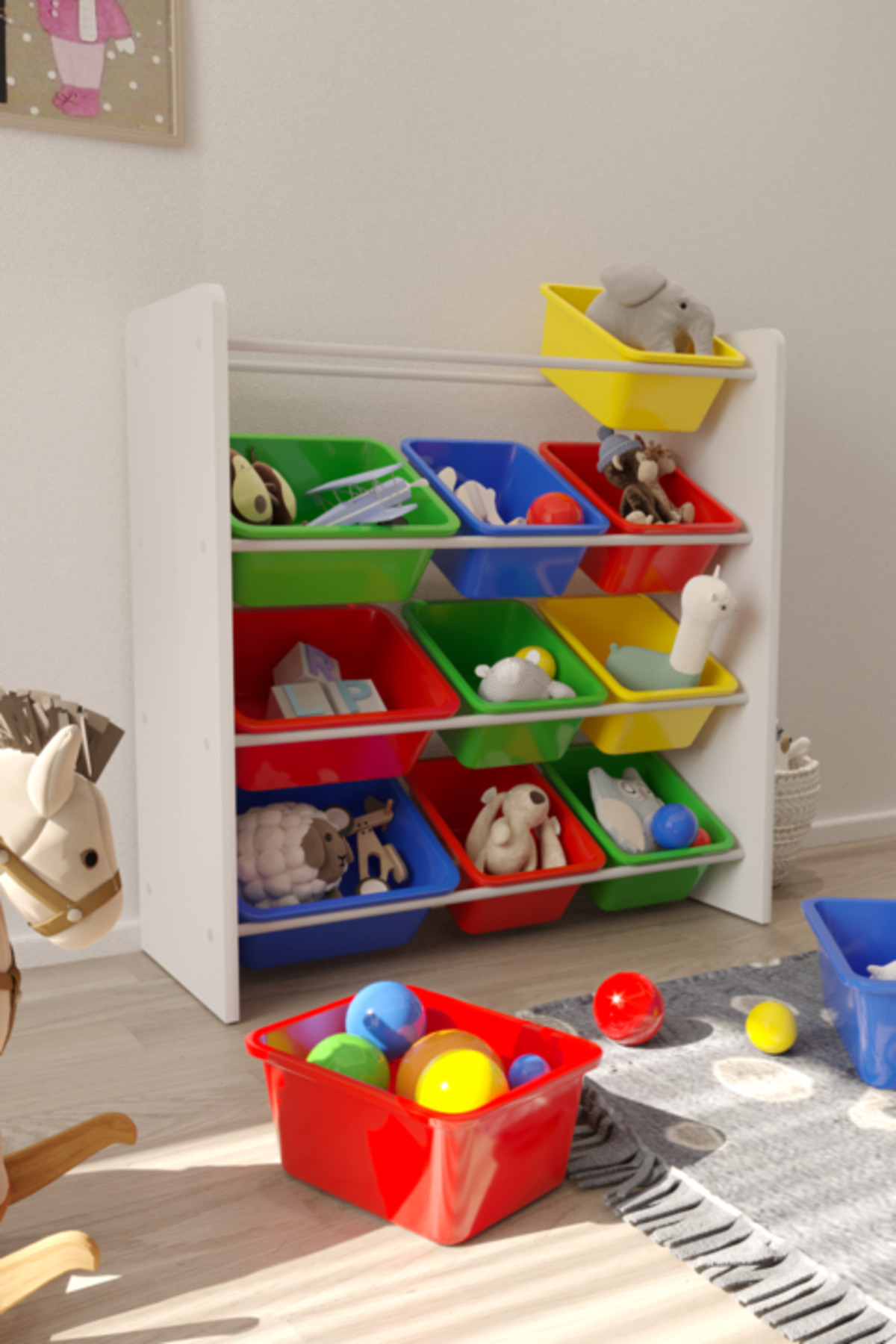 Flinder 12 Sepetli Çok Amaçlı Oyuncak Dolabı Montessori Dolap fotoğrafı 2 (önizleme)