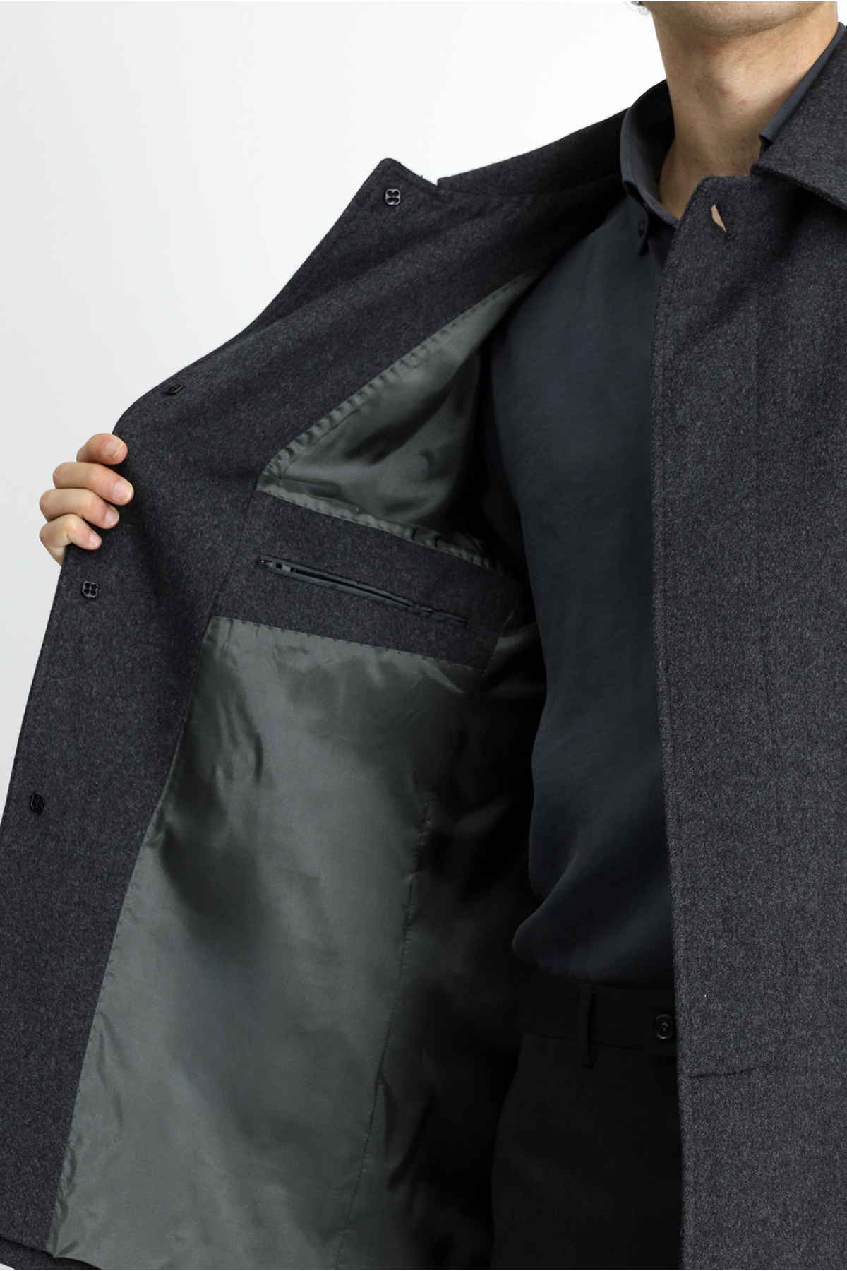 Kiğılı  Klasik Yünlü Kaban - Görsel 6