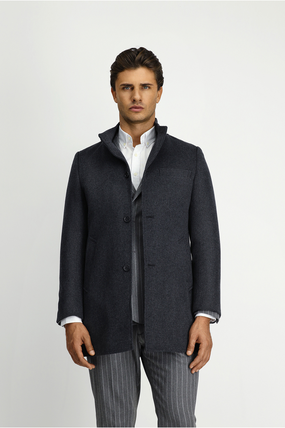 کیگیلی کت کلاسیک ساده یقه ایستاده معمولی