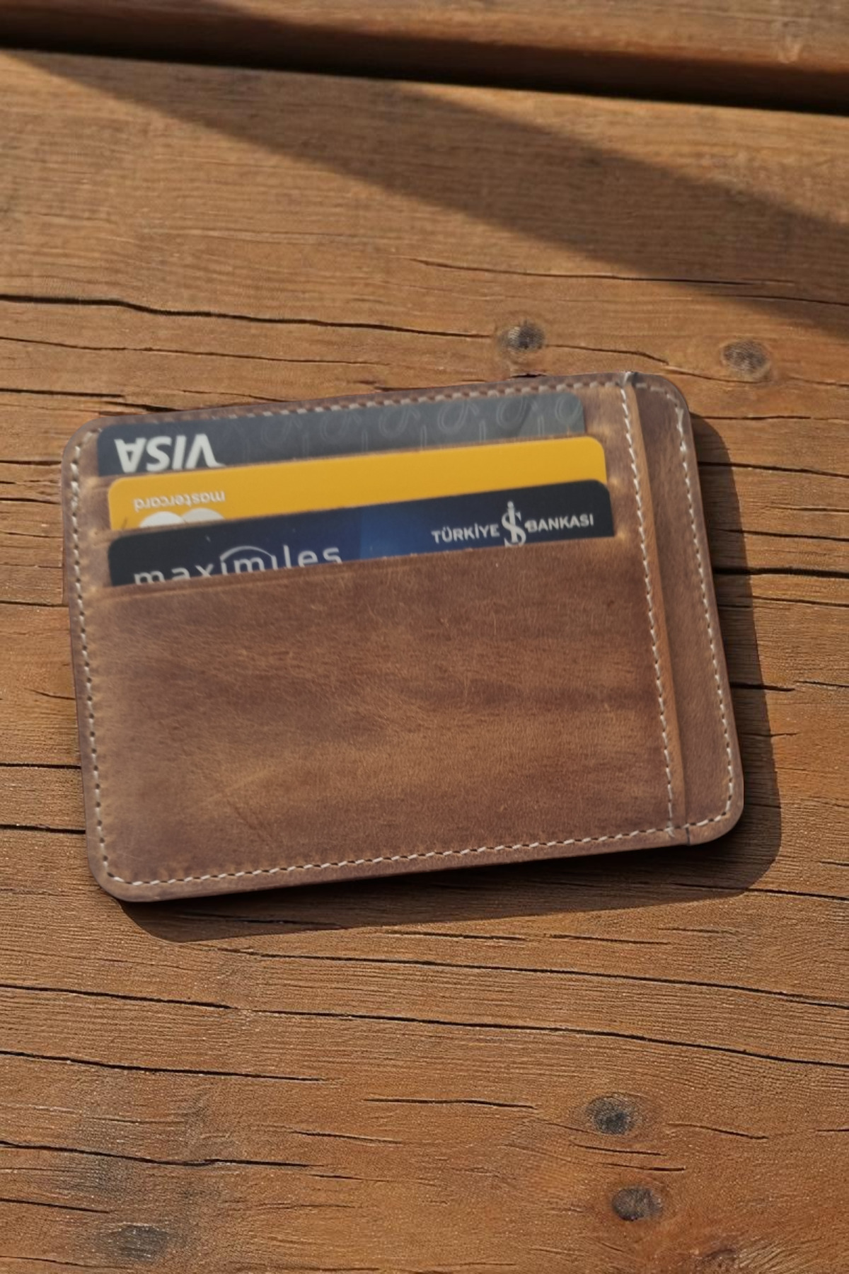 Clavel  Hakiki Deri Slim Kartlık - Görsel 5