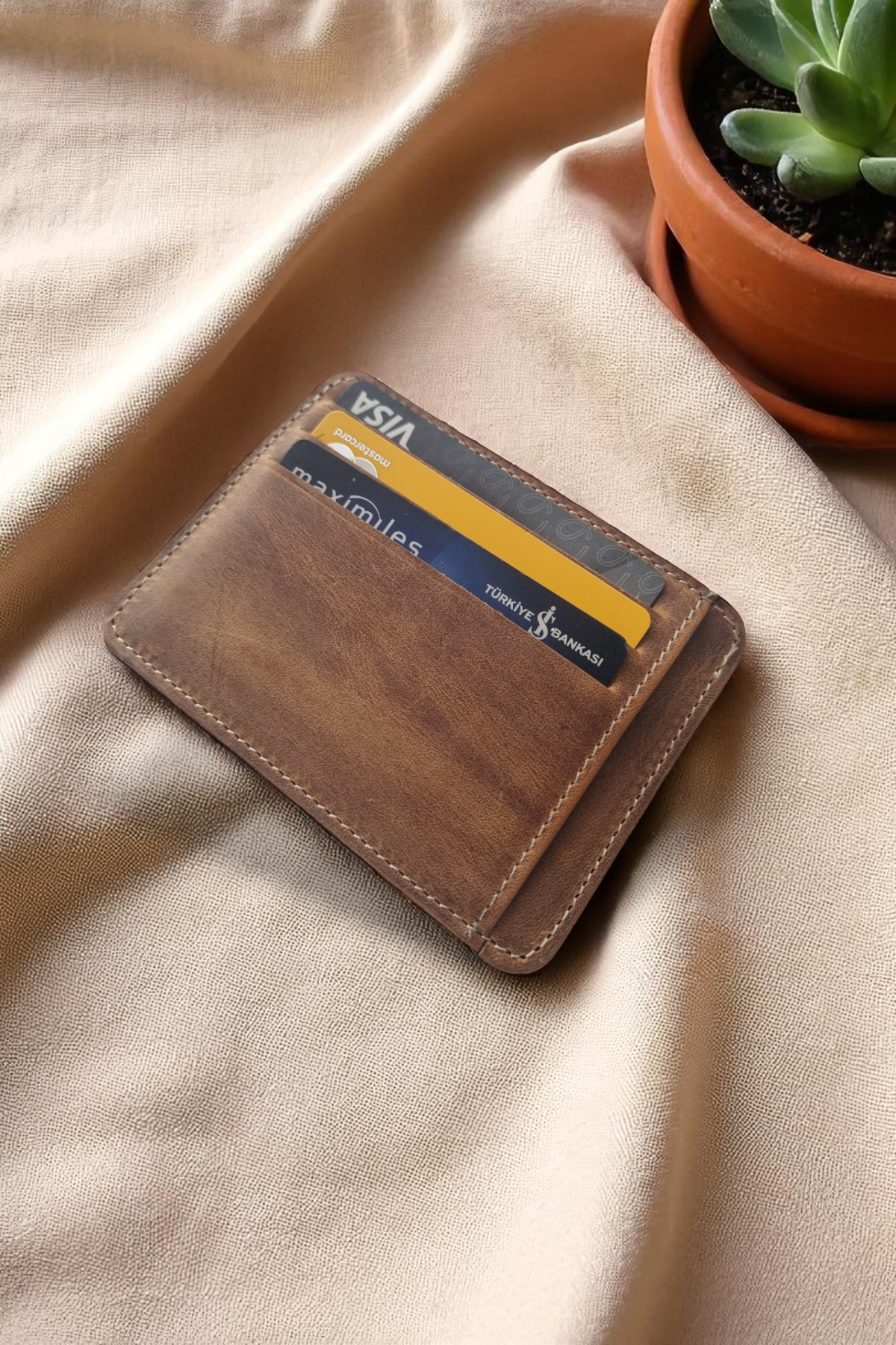 Clavel  Hakiki Deri Slim Kartlık - Görsel 3
