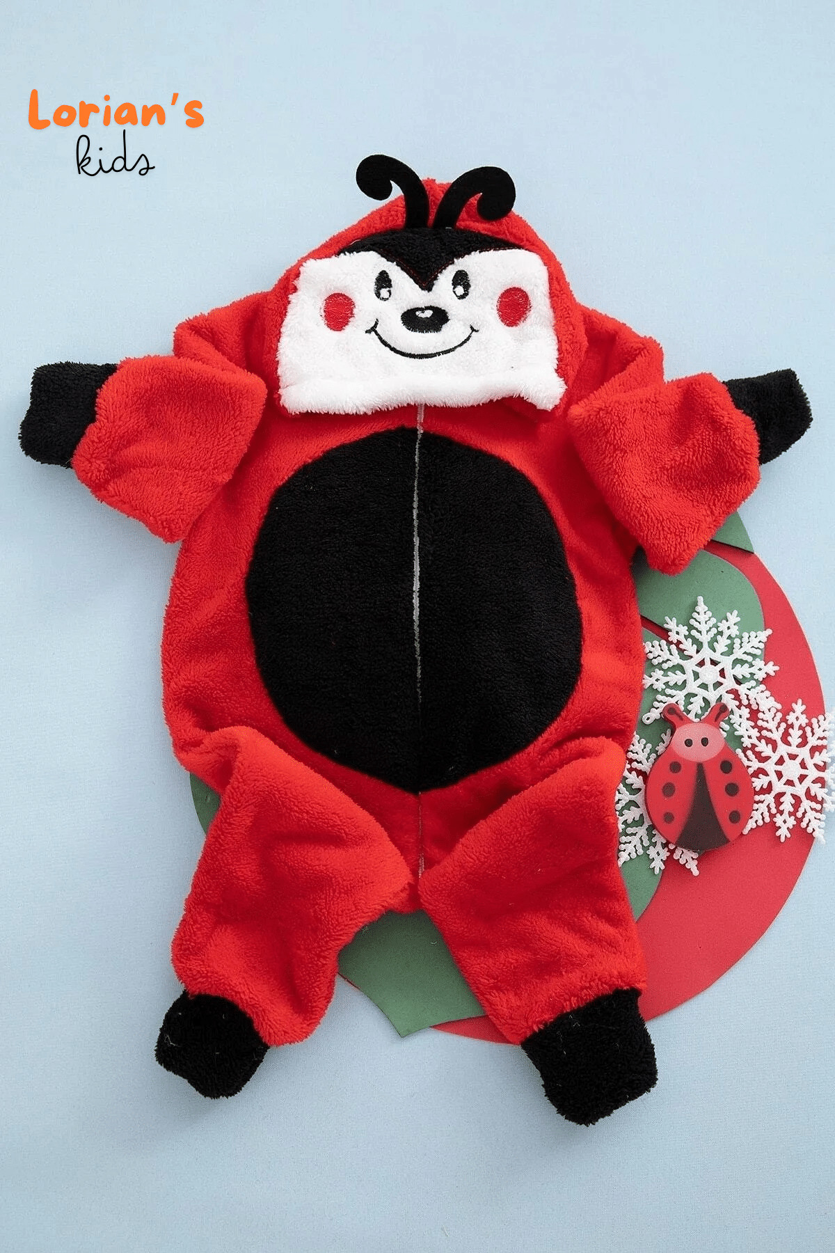 LORIAN'S Welsoft Uğurböceği Yumuşak Peluş Fermuarlı Bebek Tulumu - 6 Yaş fotoğrafı 2 (önizleme)