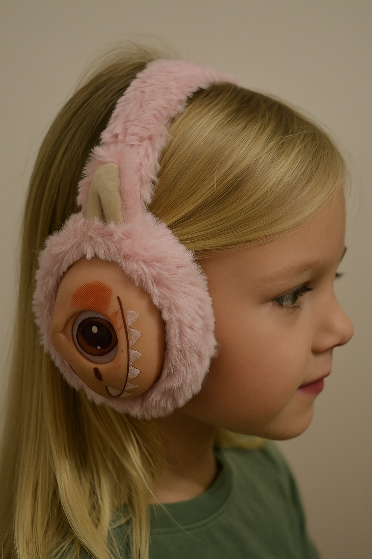 Akabi Labubu Peluş Kulaklık PEMBE