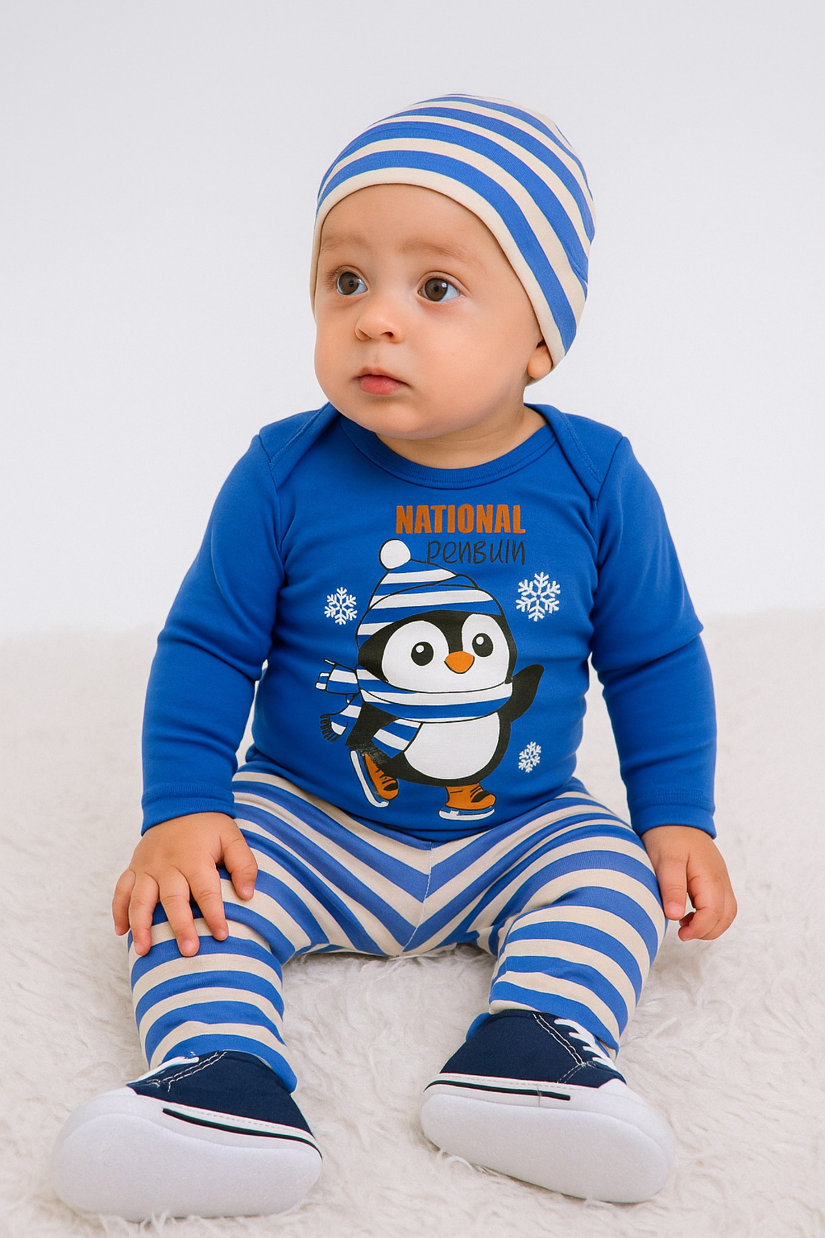 Penguen Temalı Bebek Takımı