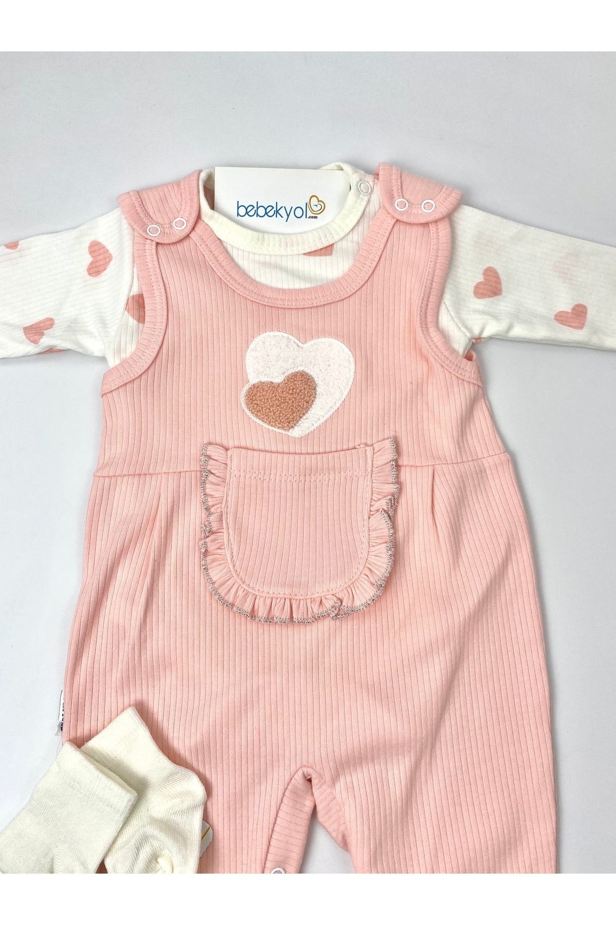 bebekyol Kalpli 2’li Kız Bebe Takım (bandanasız) fotoğrafı 4 (önizleme)