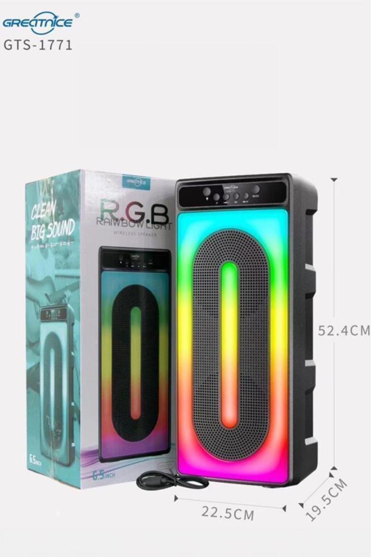 Torima GTS-1771 Taşınabilir Rgb Ledli Bluetooth Hoparlör Usb-Tf
