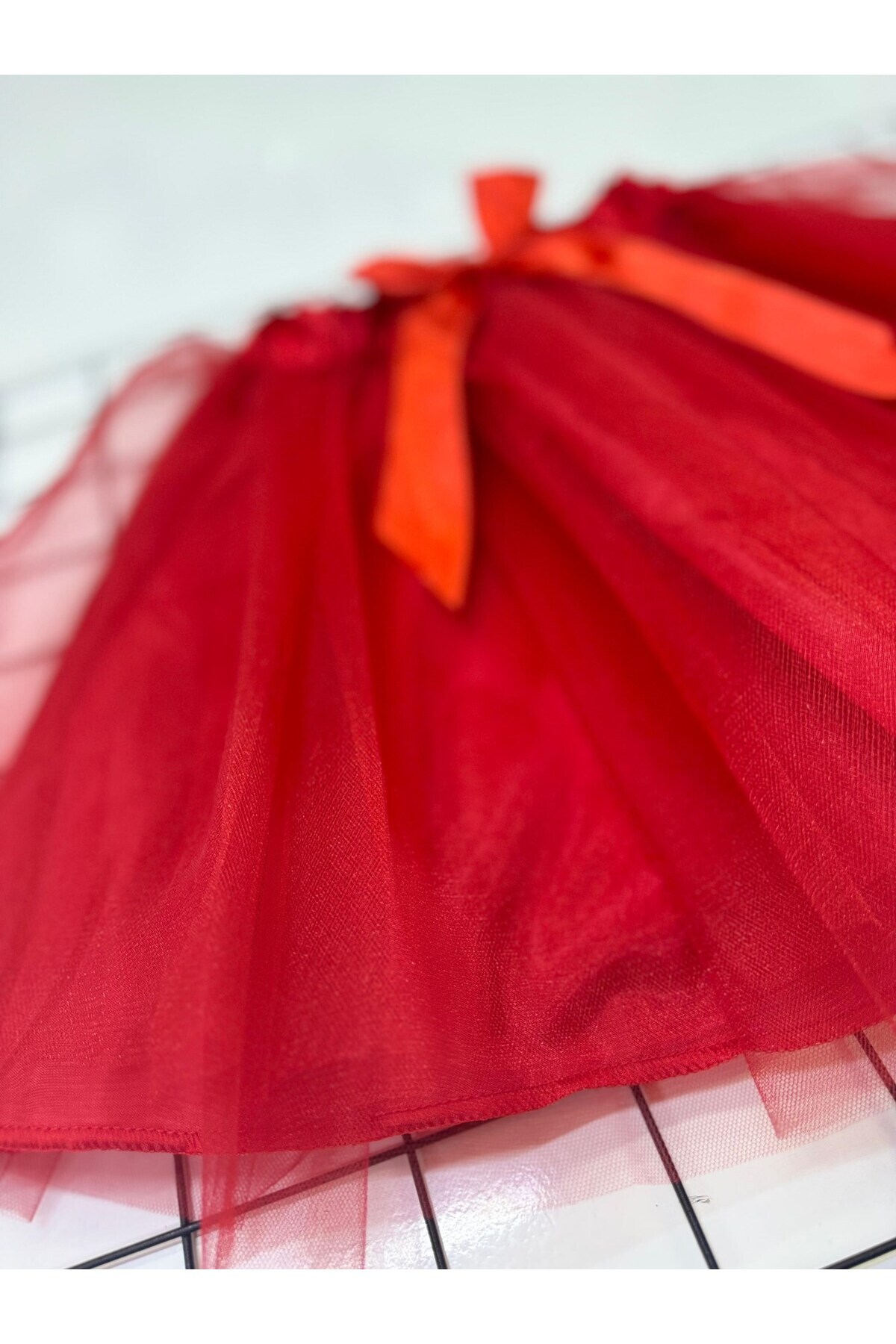 ŞAPKAKİDS  KIZ ÇOCUK FİYONKLU HAYAL TÜTÜ TÜLLÜ ETEK ASTARLI - Görsel 6