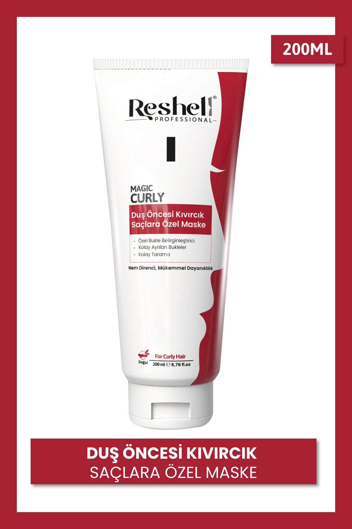 Reshell Kıvırcık Saçlara Özel Duş Öncesi Saç Maskesi 200 ml — R-2014