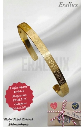 ERALUX Ayetel Kürsi Yazılı bileklik Paslanmaz Çelik
