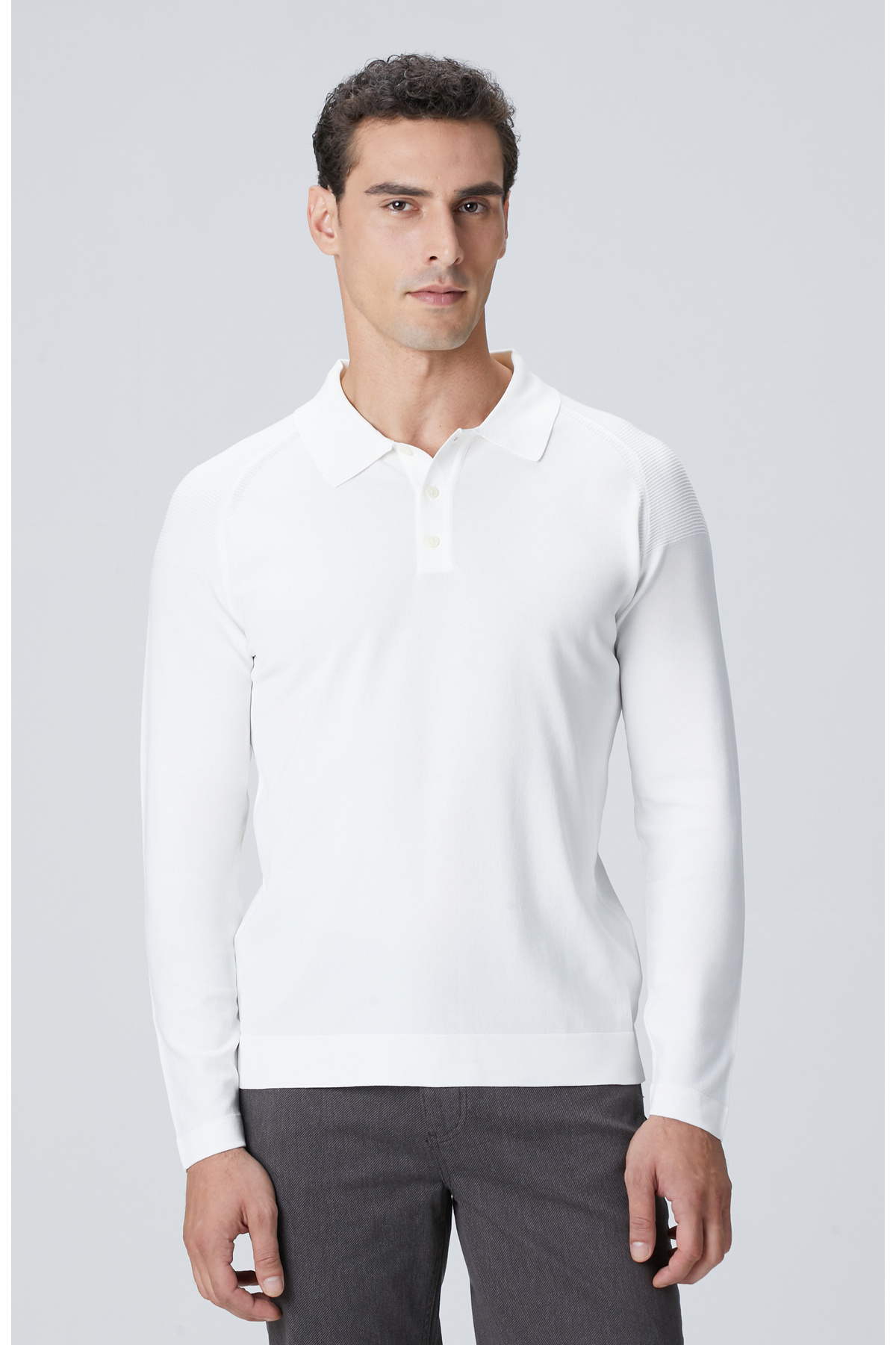 نتورک ژاکت بافتنی یقه اسکی سفید