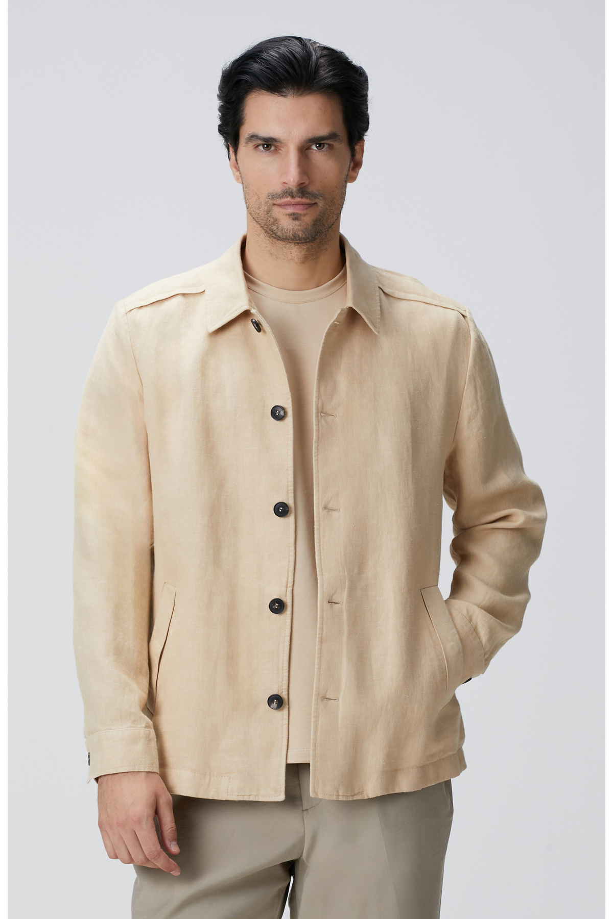 نتورک ژاکت مورب بژ