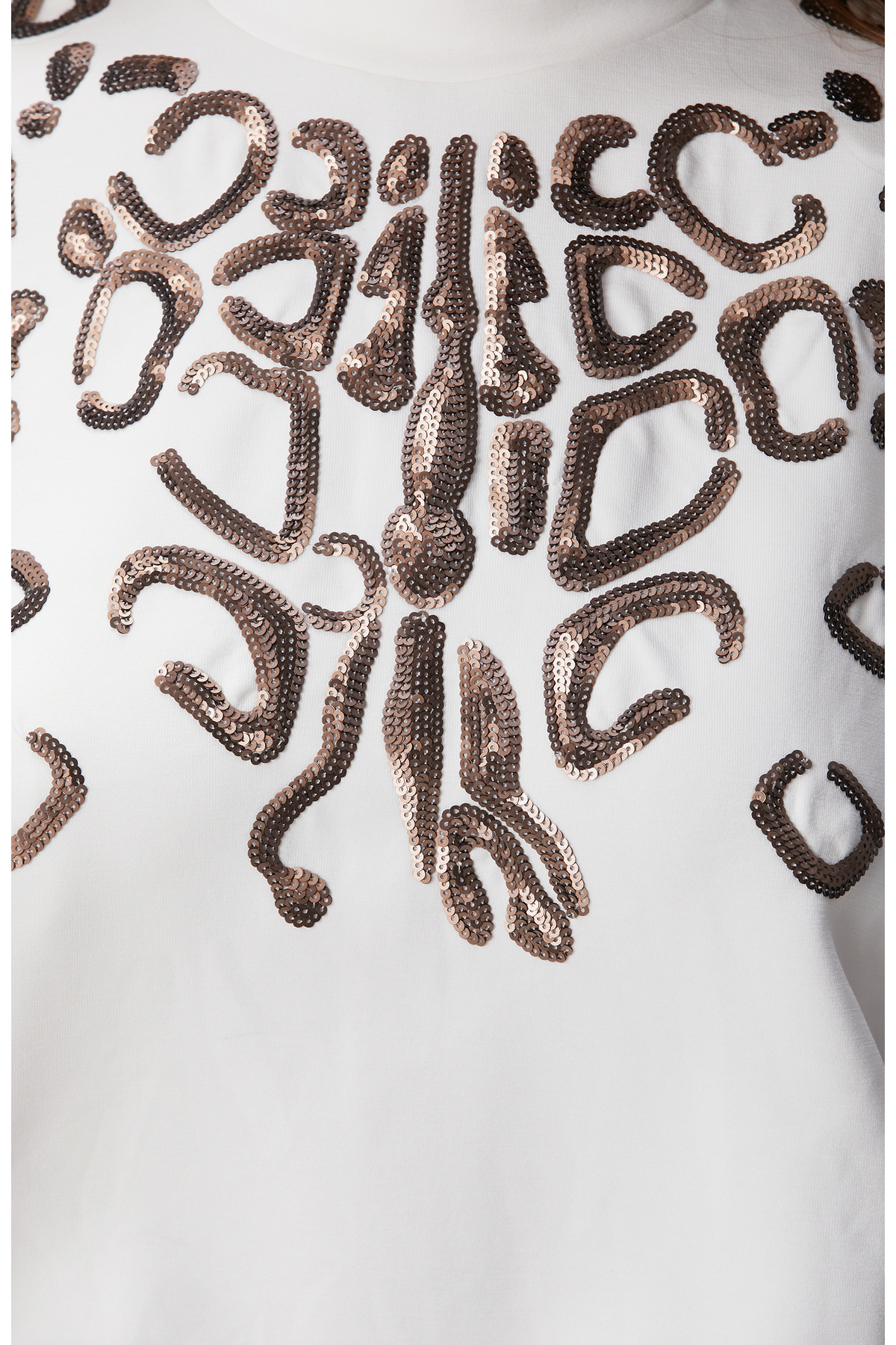 Network  Kırık Beyaz Payetli T-shirt - Görsel 7