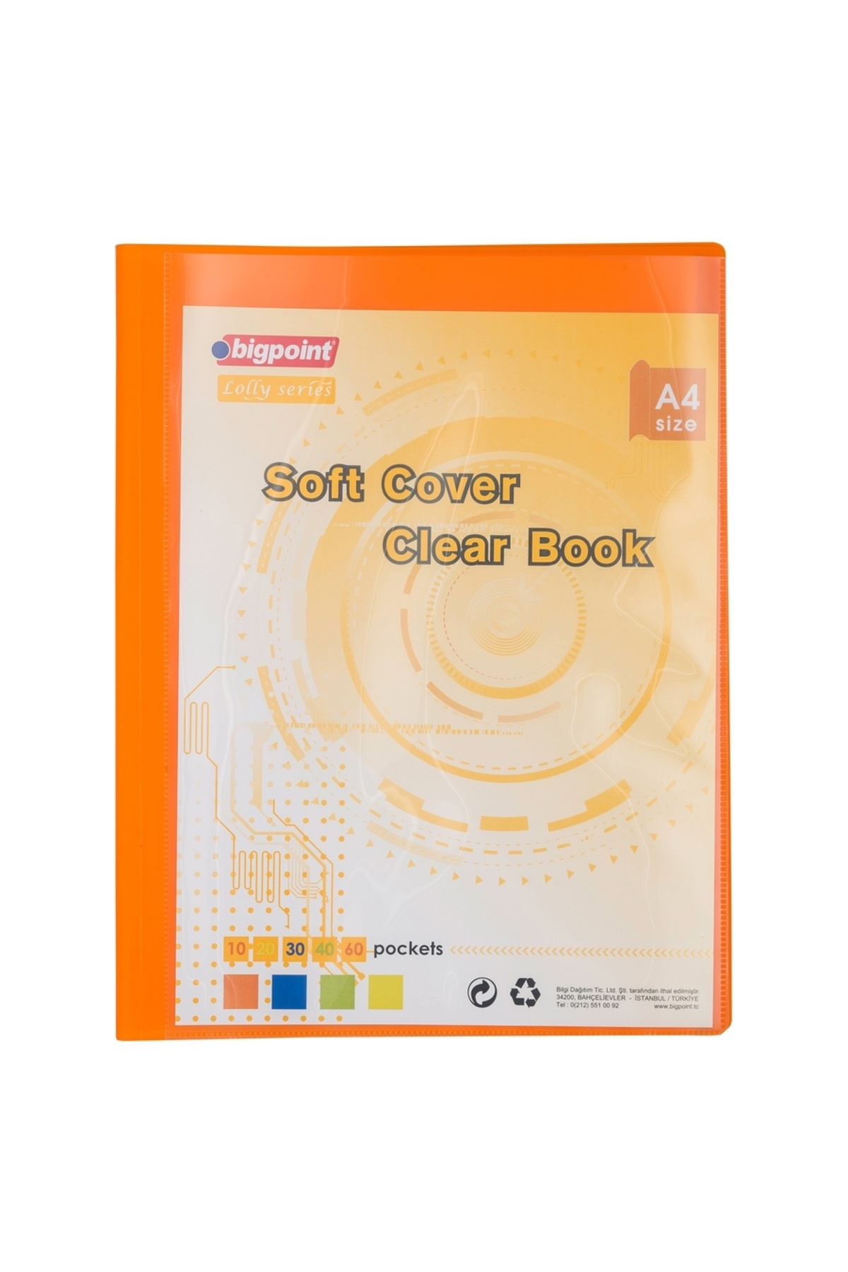 Bigpoint Lolly Serisi Soft Sunum Dosyası Cepli 30'lu Turuncu x 5 Adet