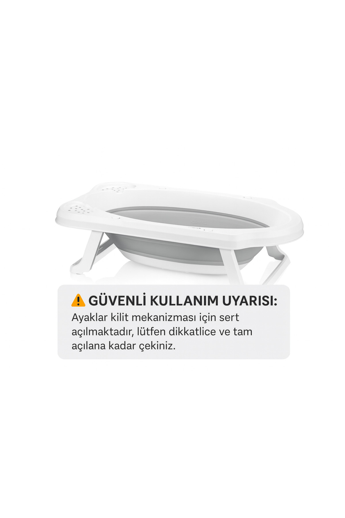Sepetkitchen Katlanabilir Banyo Seti- Gri fotoğrafı 2 (önizleme)