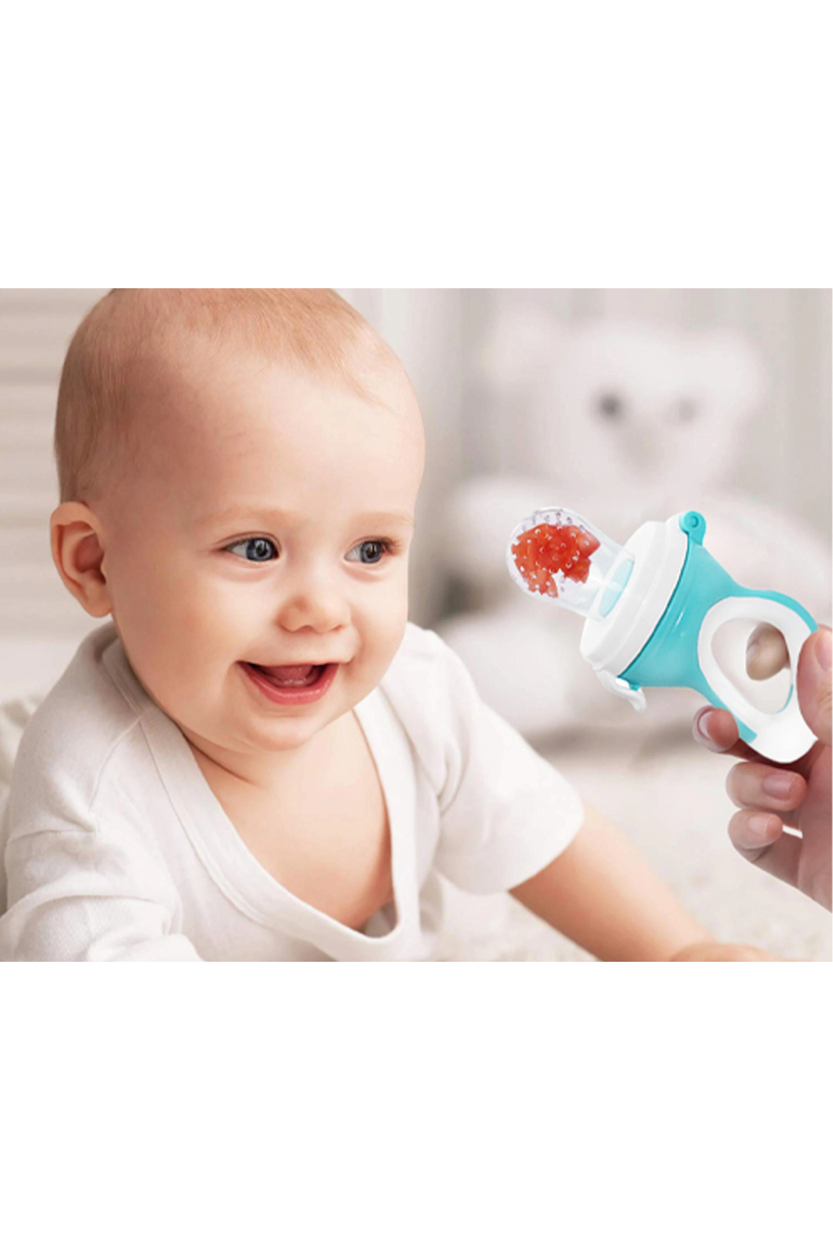 Babyjem Silikon Uçlu Meyve Sebze Emziği Mavi fotoğrafı 2 (önizleme)