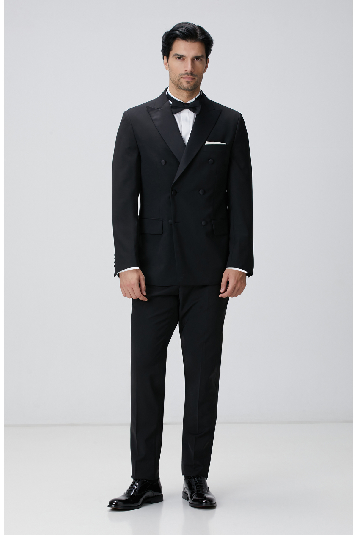 نتورک کت و شلوار تاکسیدوی ترکیبی پشمی مشکی