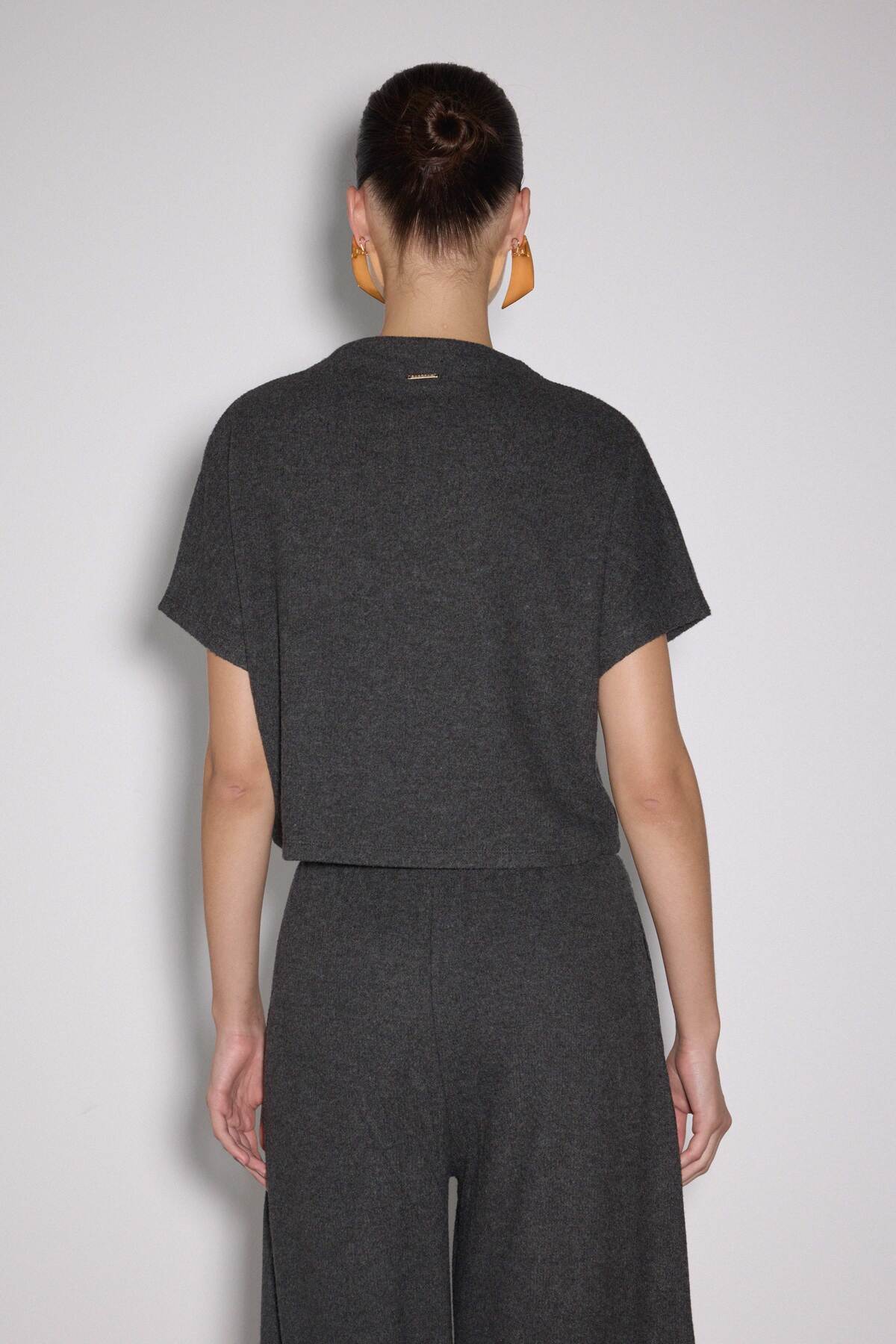 BABOKAH  Dik Yaka Boxy Yumoş Üst - Görsel 4