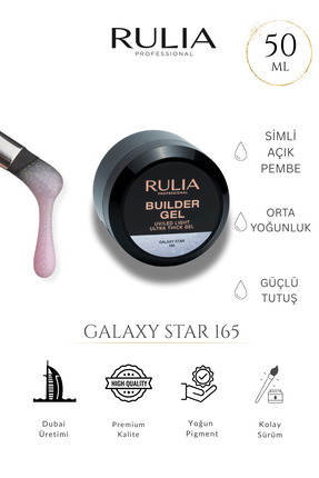 Rulia Professional RULIA Builder Gel Galaxy Star 165 – Made in Dubai -Simli A...