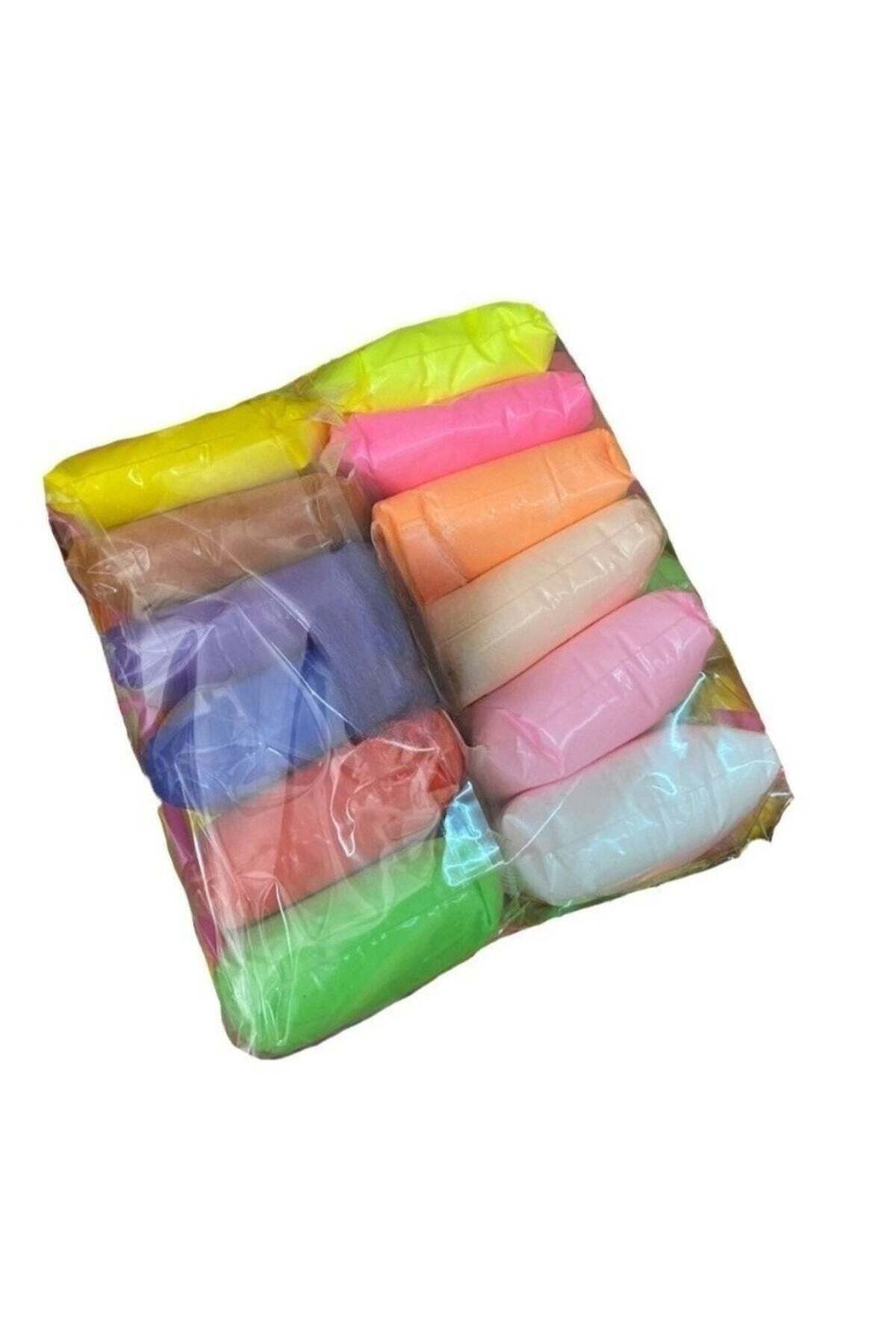 مجموعه ۱۲ تکه گِل‌خمیری رنگارنگ هواخشک