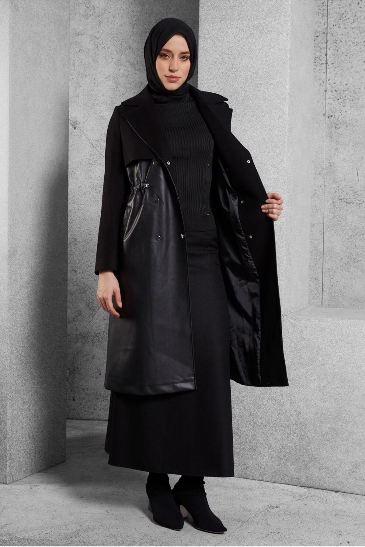 آلوینا کت چرمی کمردار ۹۰۵۵۴