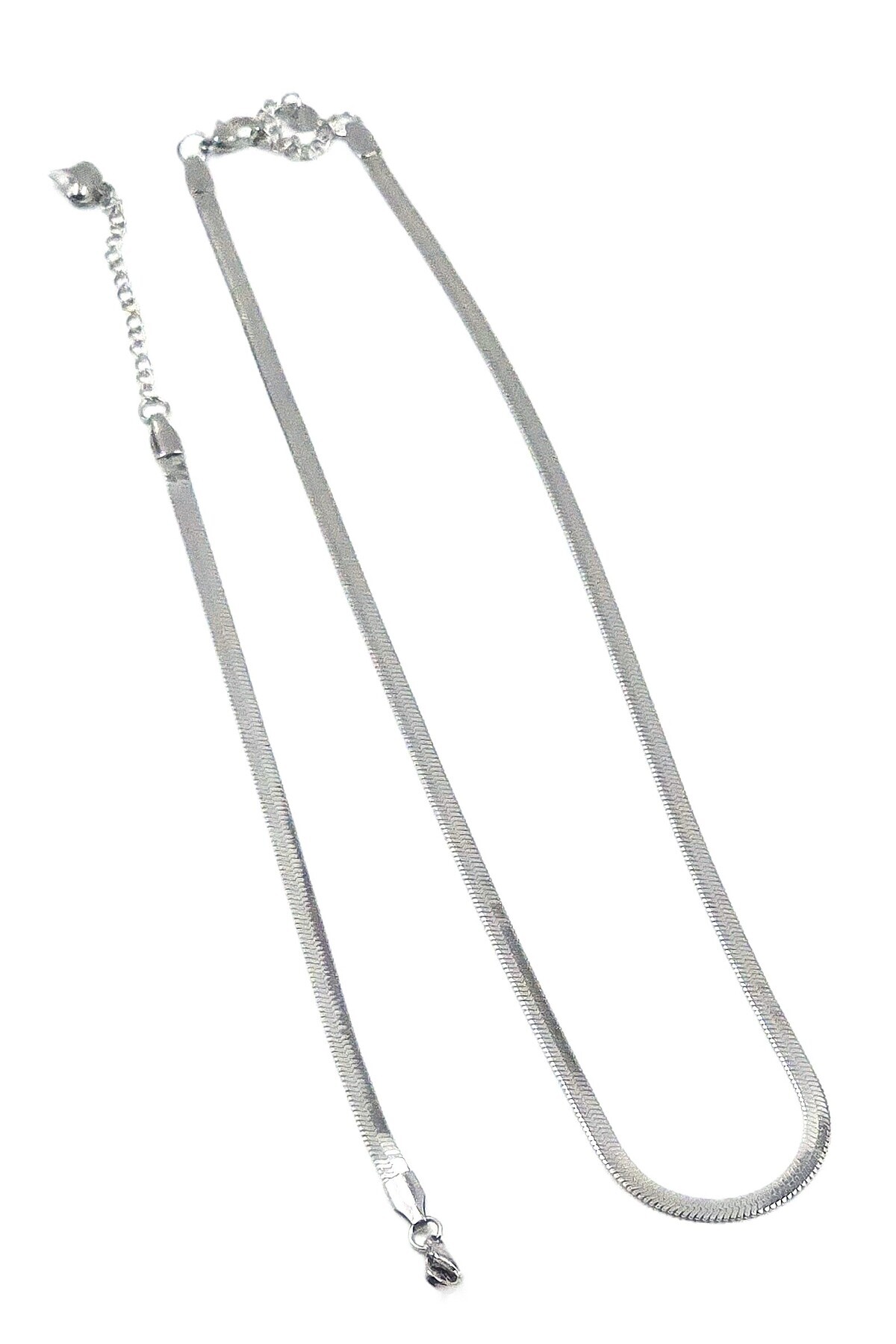 Tajemny İtalyan Yassı Zincir Kolye ve Bileklik Seti- Unısex Takı, Hediye Seçeneği