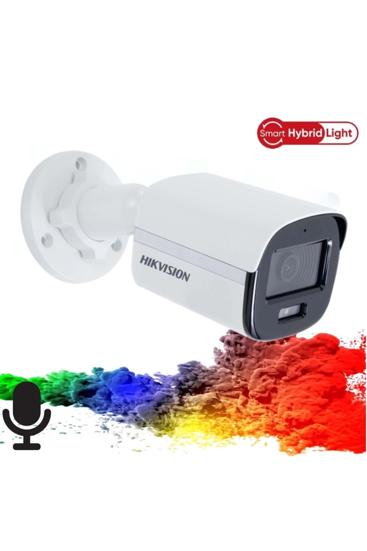 Hikvision DS-2CE10DF0T-LPFS 2.8mm 2MP Smart Hybrid Light HD-TVI Bullet(Sesli)